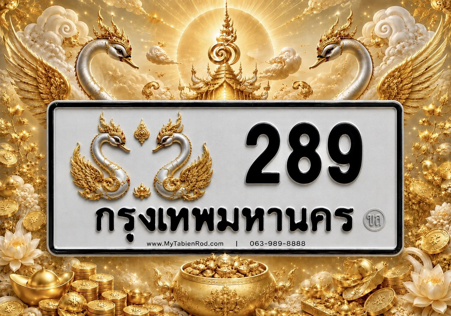 ทะเบียนรถสวย เลขหงส์ 289 ทะเบียนประมูลลายกราฟฟิกเสริมบารมี โดย MyTabienRod
