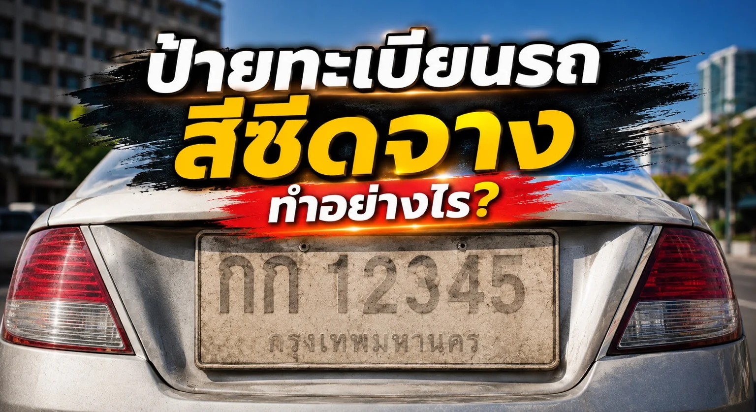 ป้ายทะเบียนรถซีดจาง ขอคัดใหม่ได้ทั่วประเทศ ฝ่าฝืนปรับ 2,000 บาท พร้อมวิธีอัปเกรดเป็นทะเบียนรถสวย